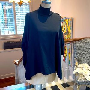 Bavarian black turtleneck blouse size S